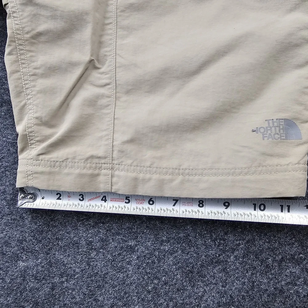 The North Face Mens XL Beige Hiking Cargo Shorts Belted Lightweight Outdoor Trai